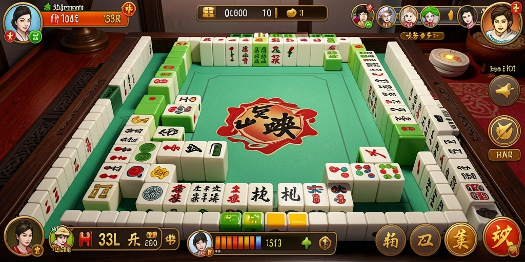 Tangkapan layar 33L menampilkan gameplay Mahjong yang memukau dan menantang.