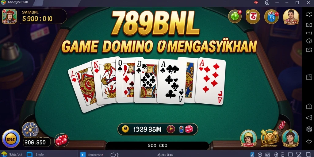 Screenshot menggambarkan gameplay seru dalam permainan domino.