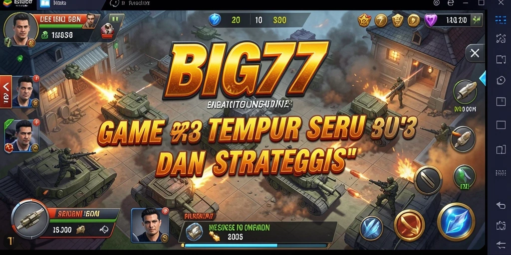 Tangkapan layar BIG77 menampilkan pertempuran seru dalam mode TPS.