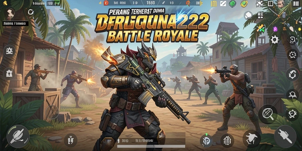 Screenshot gameplay DRAGON222 dalam aksi Battle Royale yang seru