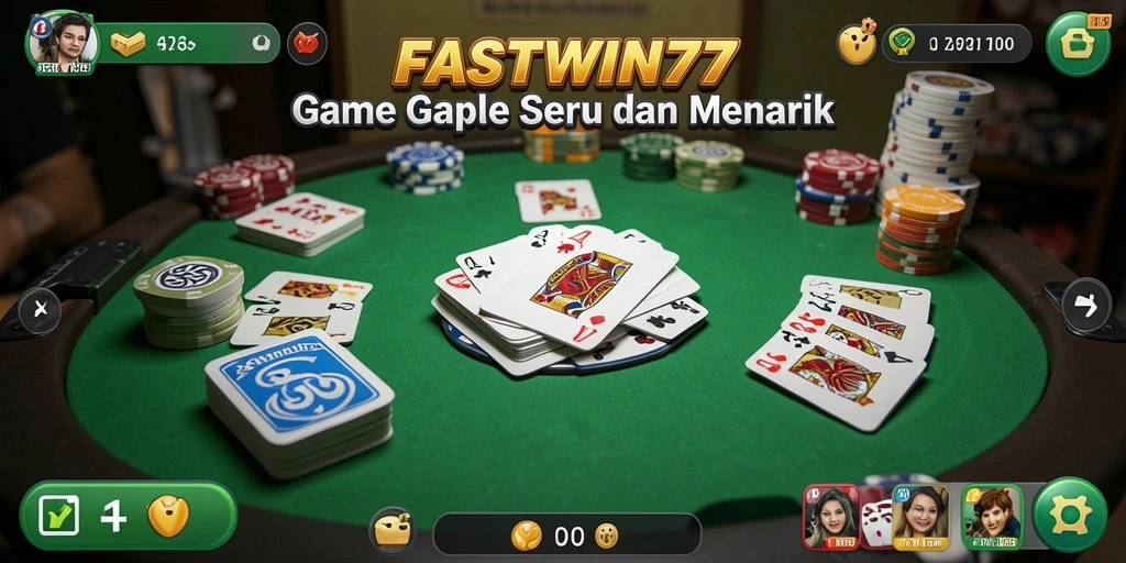 Tampilan menarik dari gameplay Gaple di FASTWIN77.