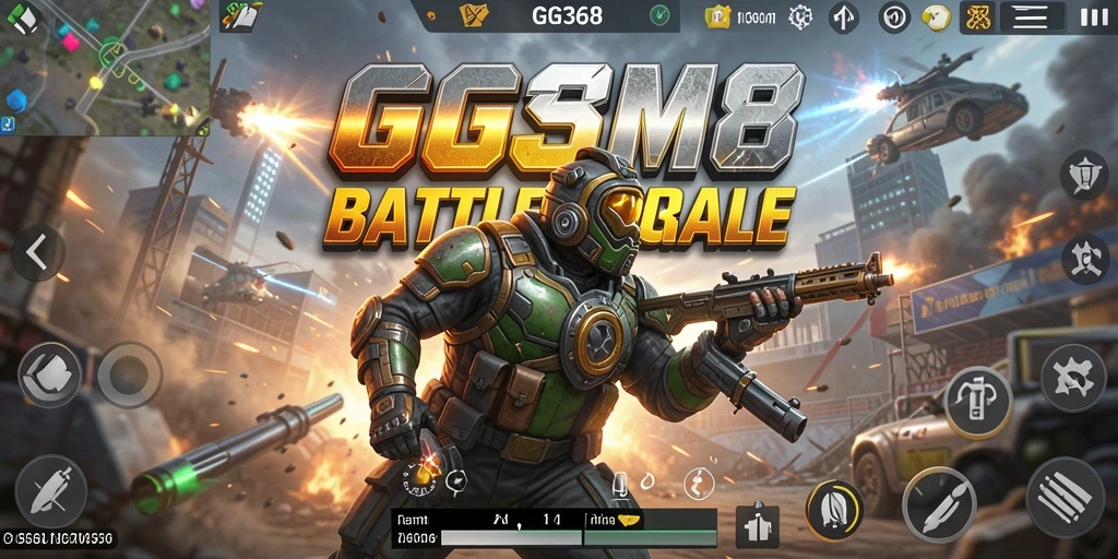 Gameplay GG368 yang mendebarkan dalam pertempuran Battle Royale.