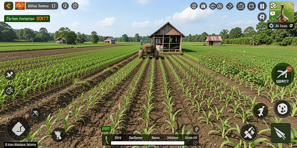 Screenshot IDR77 menunjukkan gameplay menarik dan dinamis dalam bertani.