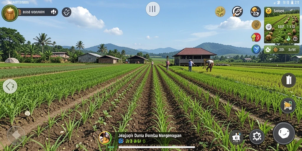 Tangkapan layar menunjukkan gameplay menyenangkan saat bertani.