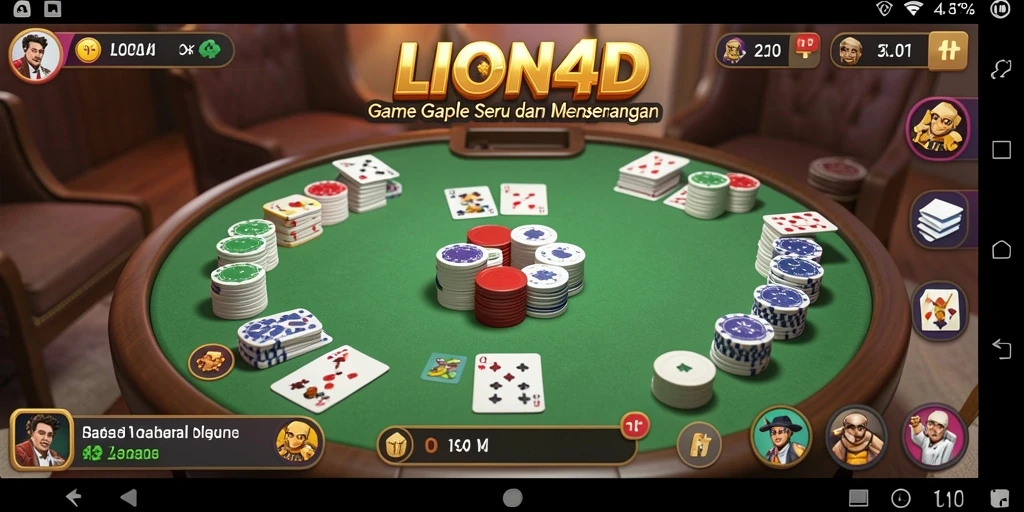 Tampilan seru gameplay Gaple di LION4D.