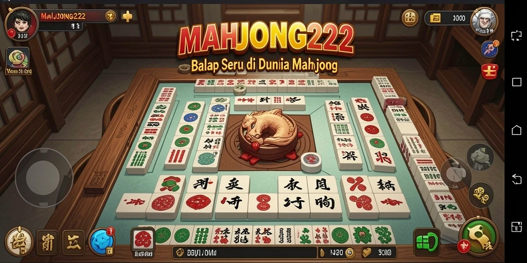 Tampilan seru gameplay MAHJONG222 dalam balapan yang menegangkan.
