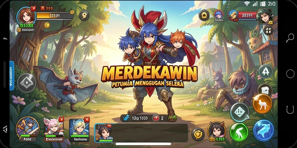 Screenshot gameplay menunjukkan pertarungan seru dalam dunia Anime.