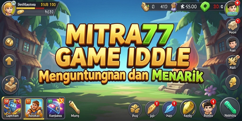 Screenshot gameplay MITRA77 menunjukkan pengalaman Idle yang menyenangkan.
