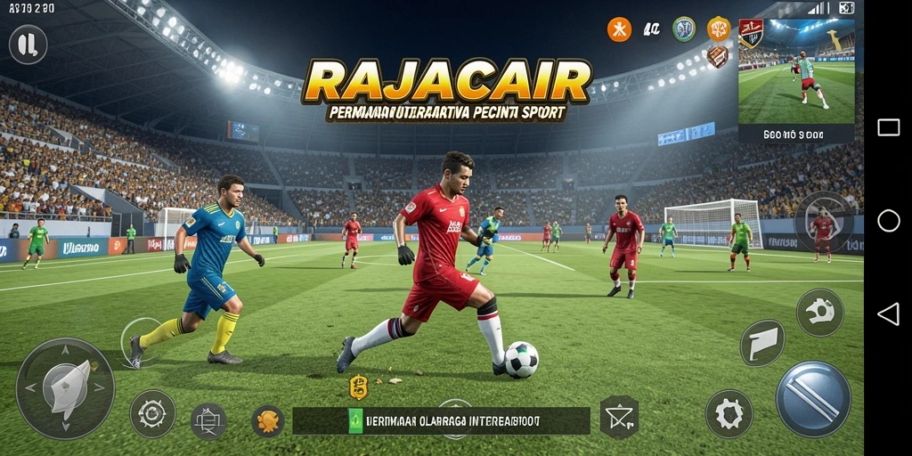 Tampilan gameplay olahraga yang seru dan interaktif di RAJACAIR.