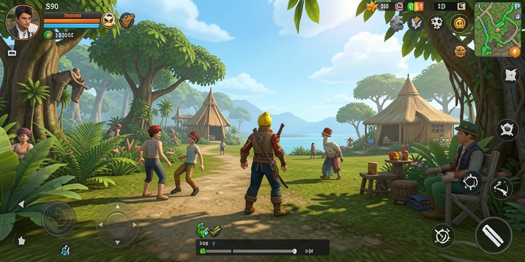 Gameplay menarik dan interaktif dalam S80 yang menampilkan kehidupan virtual.