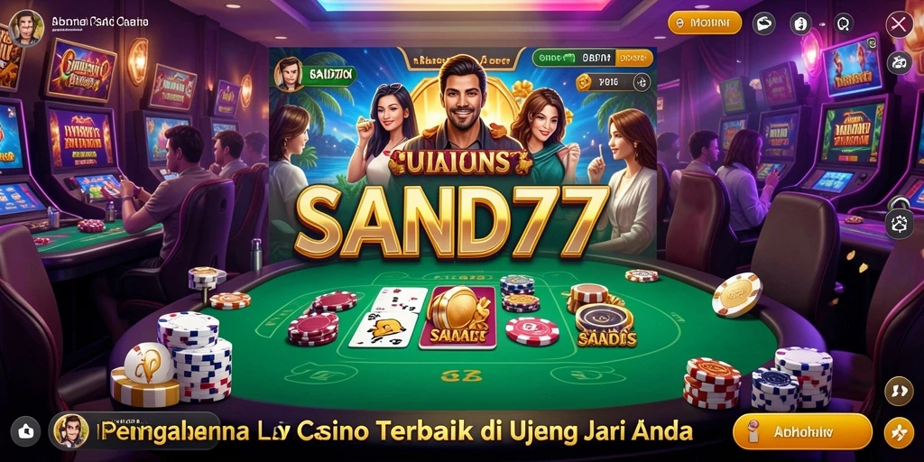 Gameplay SAND77 yang intens dan interaktif dalam sesi Live Casino.