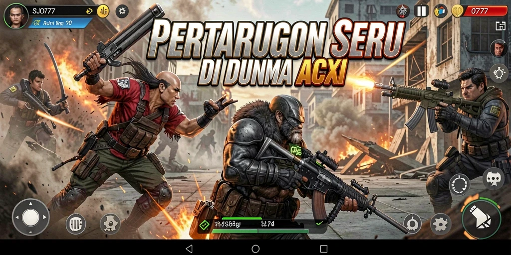 Tampilan gameplay menarik dalam SJO777 saat pertarungan berlangsung.
