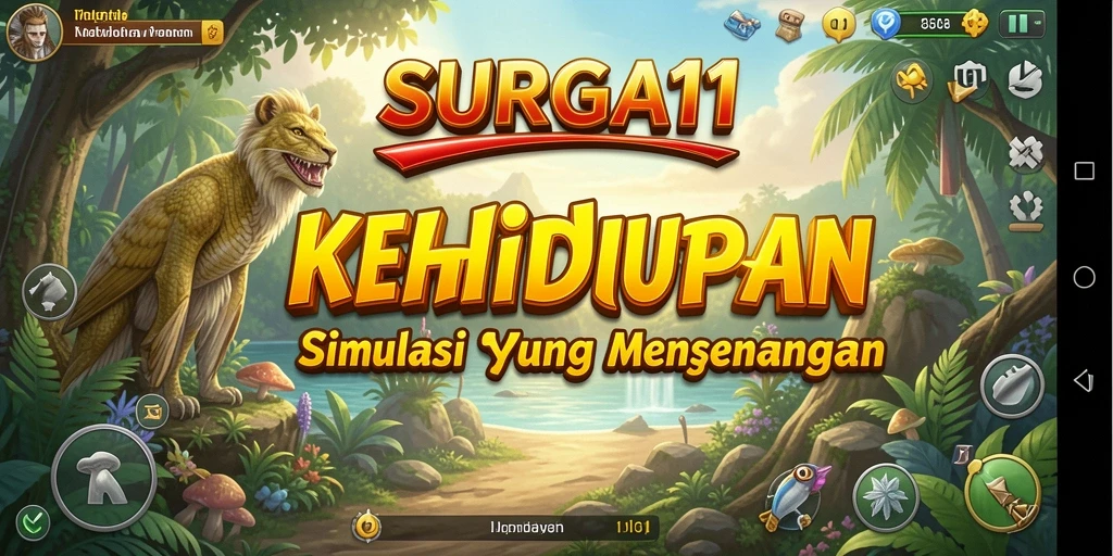 Tangkapan layar dari gameplay SURGA11 yang menampilkan interaksi karakter.