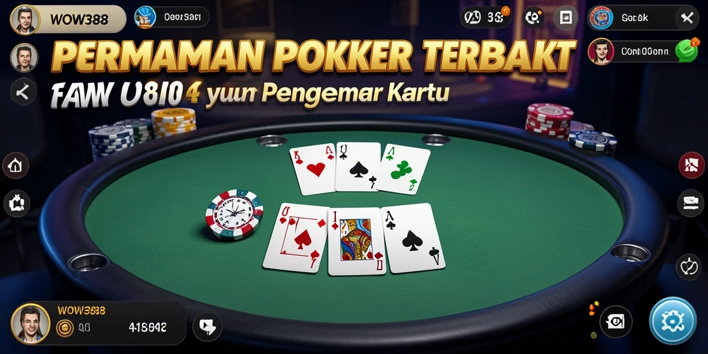 Screenshot WOW388 menampilkan gameplay Poker yang mendebarkan.